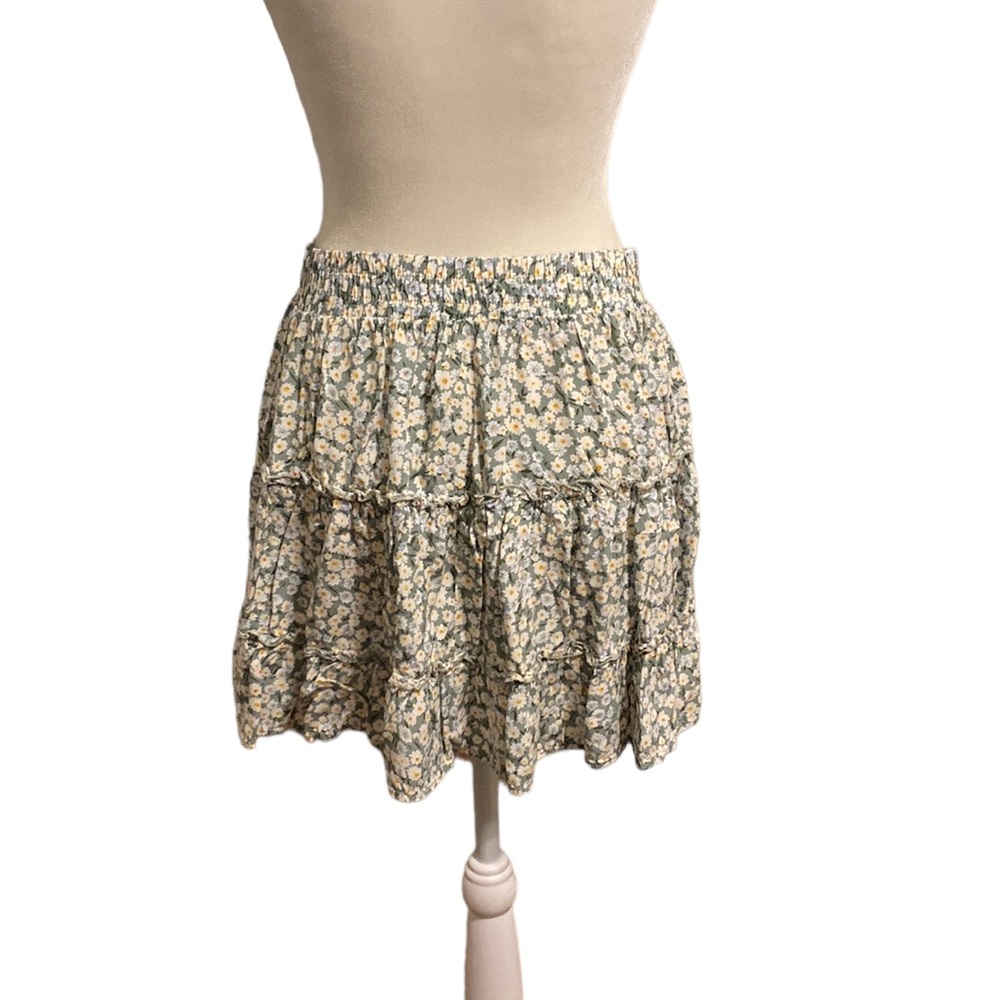 Ditsy floral ruffle skirt with elastic waist - Picture 4 of 6